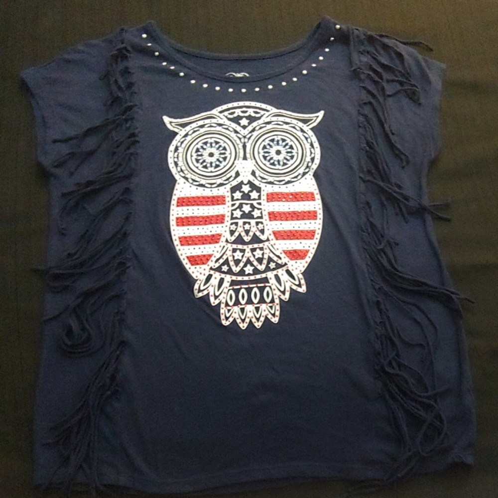 4/$20 Justice sz 18 Owl shirt